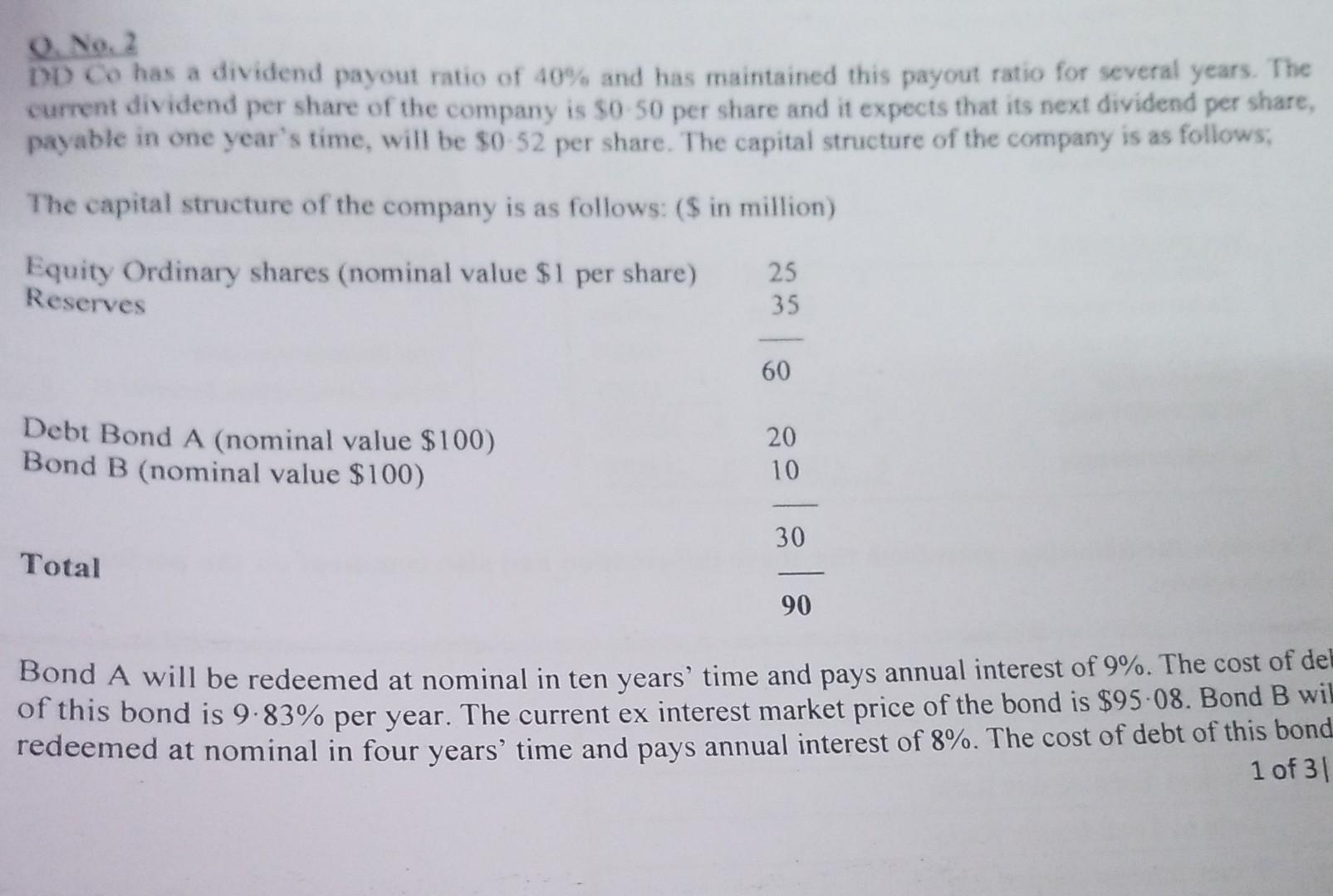 ASAP please pleasee plesaeeeeee 2. No. 2 DD Co has a