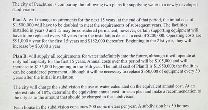 please excel with details, write down what equations were used The city