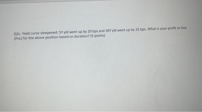 3.5% rate. Q2a. What is the duration 5y and 20y bond respectively