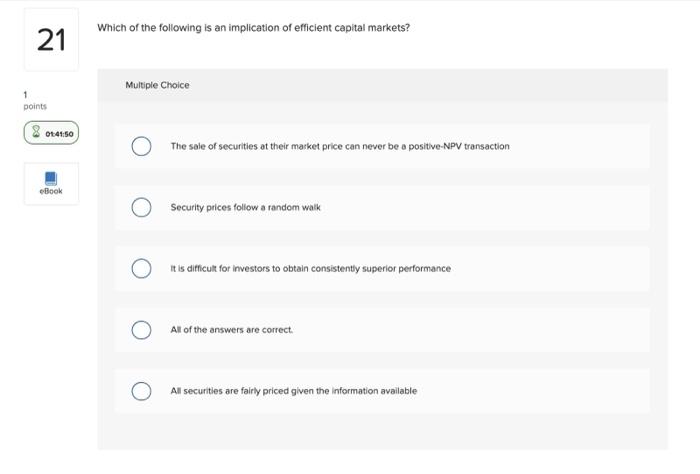 8 percent. Which of the following statements is correct? Multiple Choice Accept