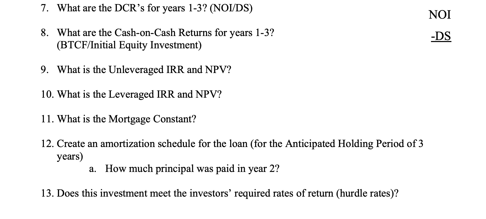 Price: Year 1 Potential Gross Income (PGI): PGI annual growth rate: Annual