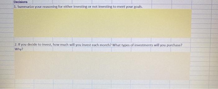 goals that you have established and reviewed throughout the course. In determining