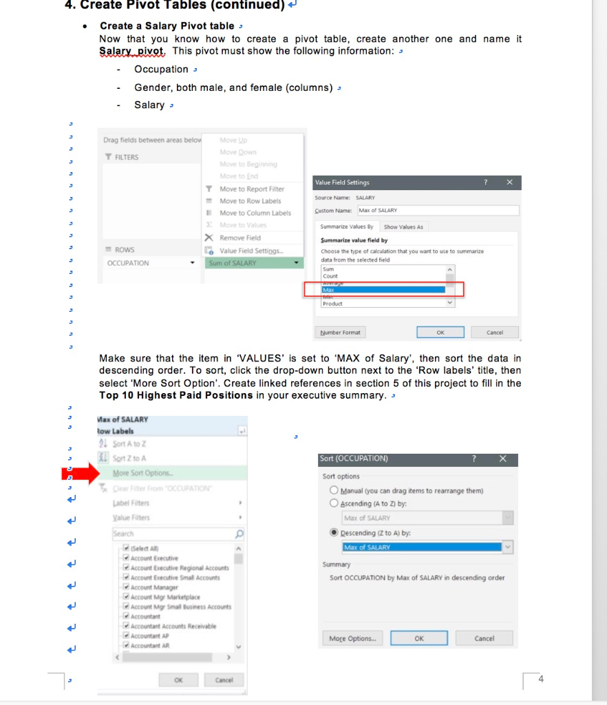 You will use assorted functions, calculations, and pivot tables in this project