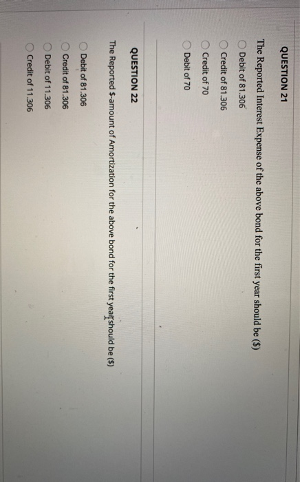 to maturity, 7% annual coupon payments, $1,000 Face value bond that sells