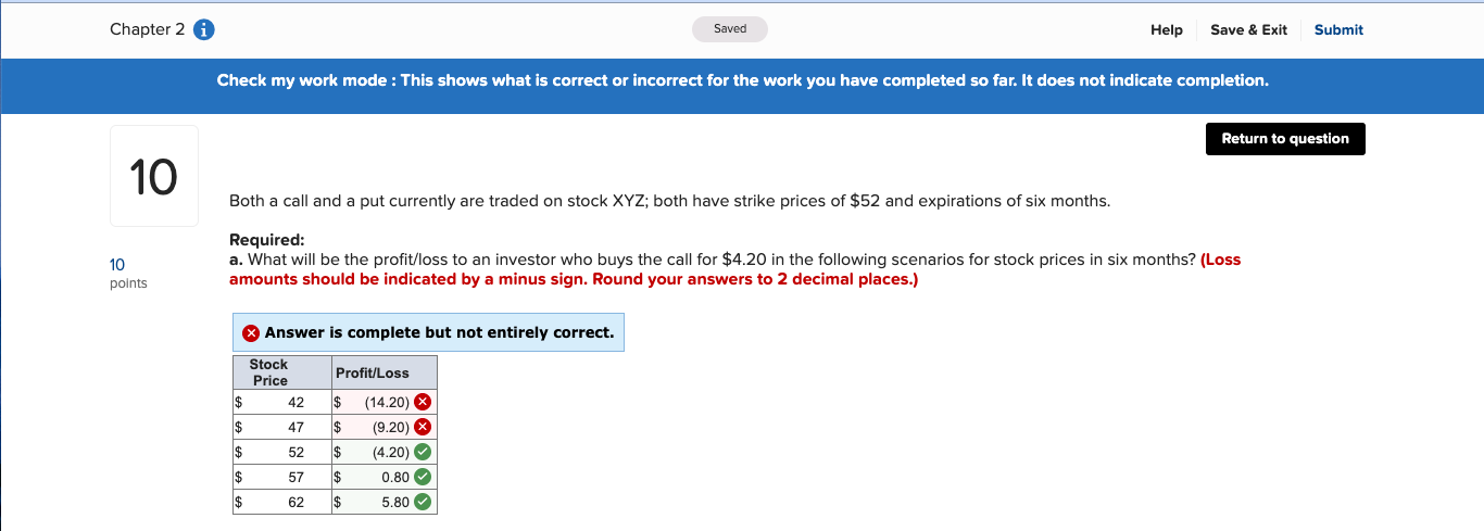 Chapter 2 A Saved Help Save & Exit Submit Check my