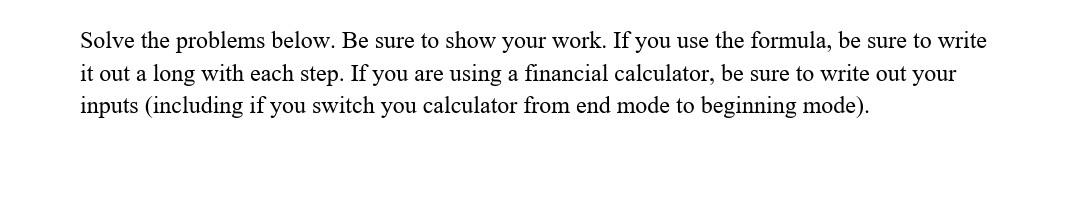  answer question 6 Solve the problems below. Be sure to show