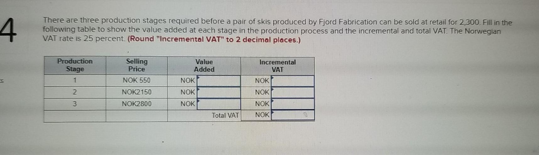  please show steps. 4 There are three production stages required before