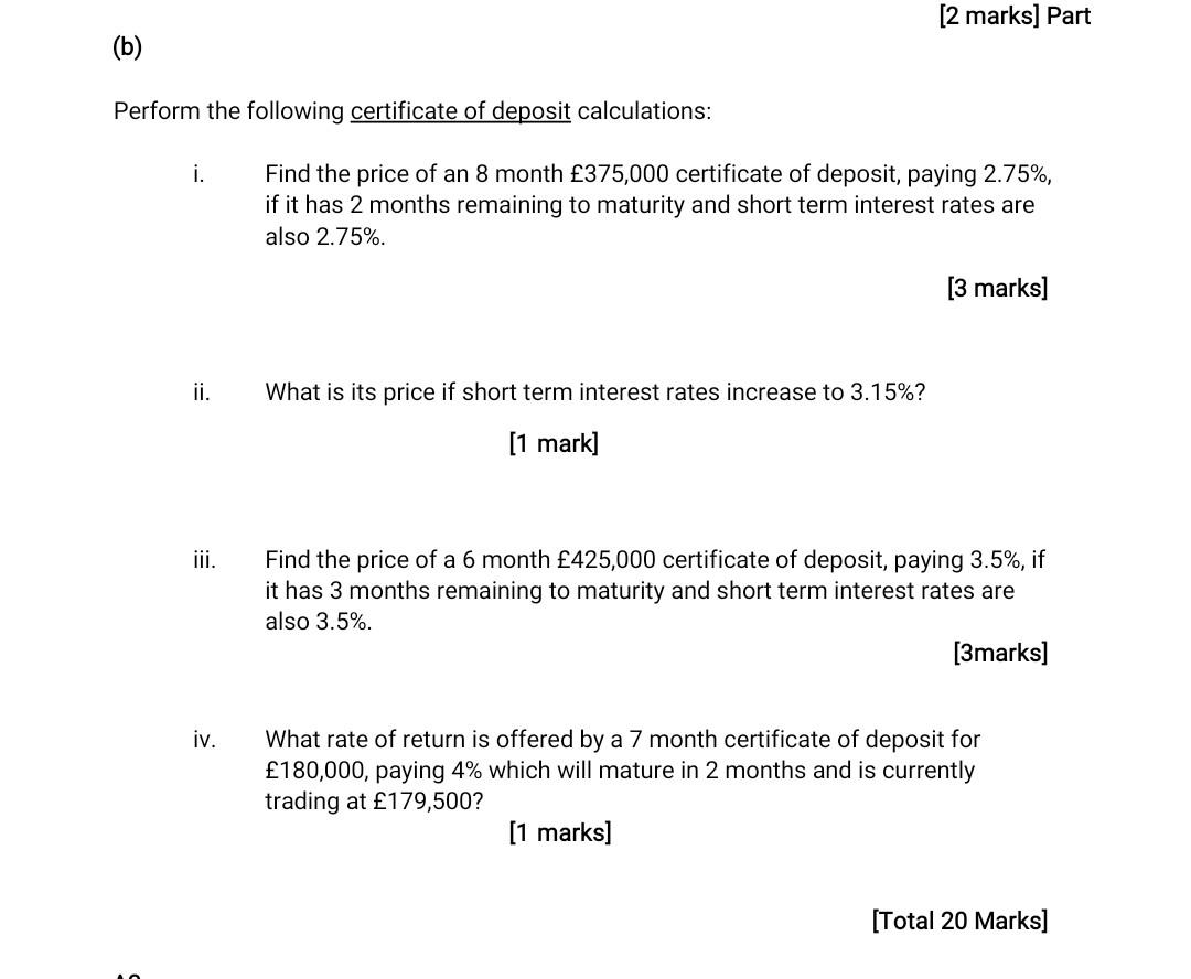  please do it in 10 minutes will upvote [2 marks] Part