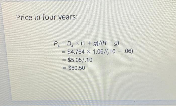 got $4.764 D, X (1 +9) D D 0 Example 1: P.