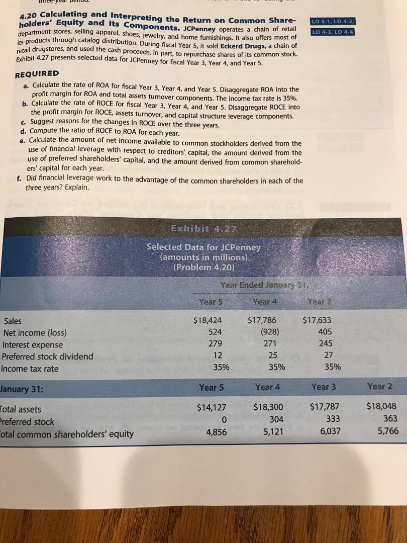 Please help with a - f attached 4.20 Calculating and Interpreting the