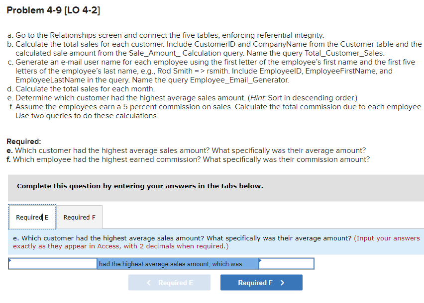 Required information Problem 4-8 and Problem 4-9 [LO 4-2] Skip to question