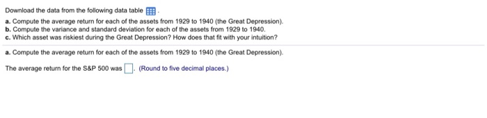  Download the data from the following data table EE a. Compute