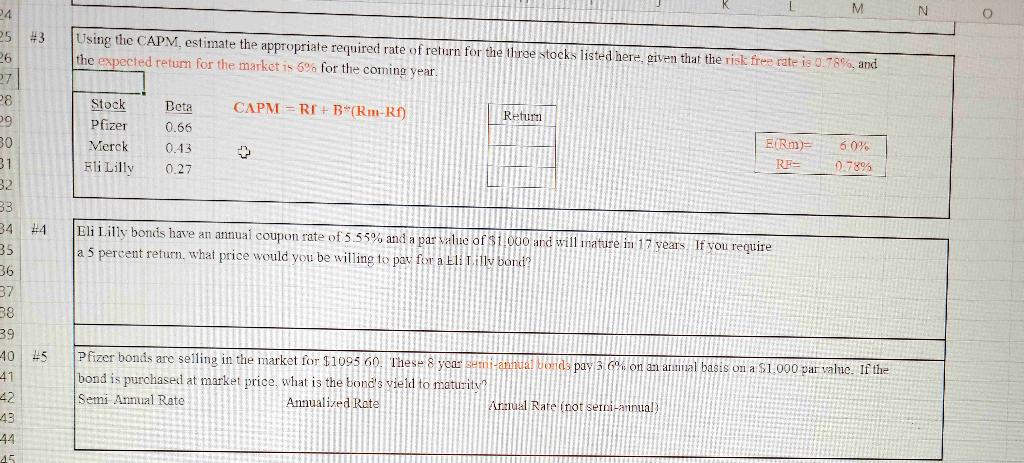 Using the CAPM, estimate the appropriate required rate of return for