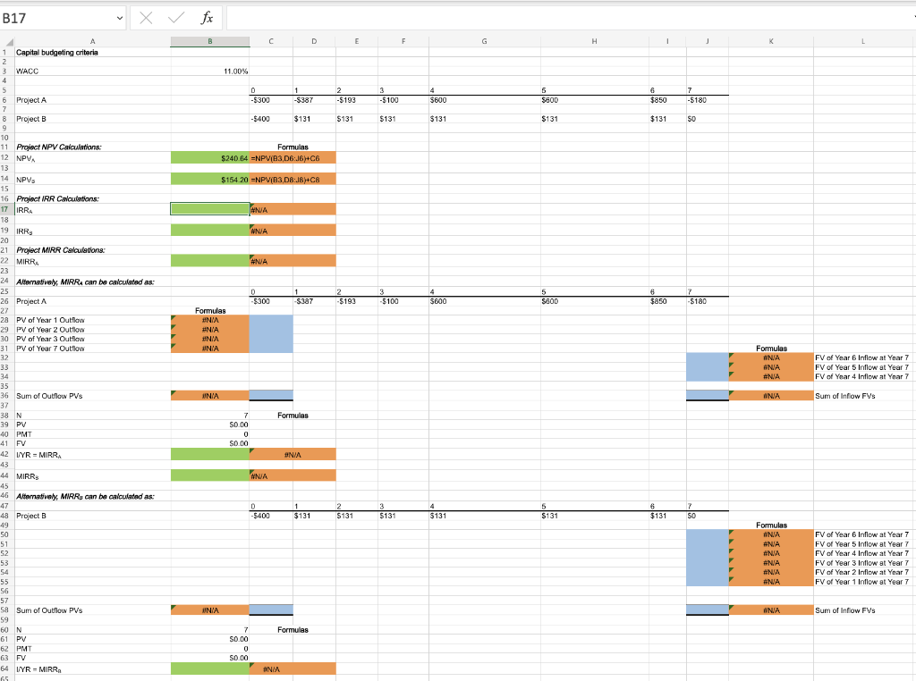 in the Microsoft Excel Online file below. Open the spreadsheet and perform