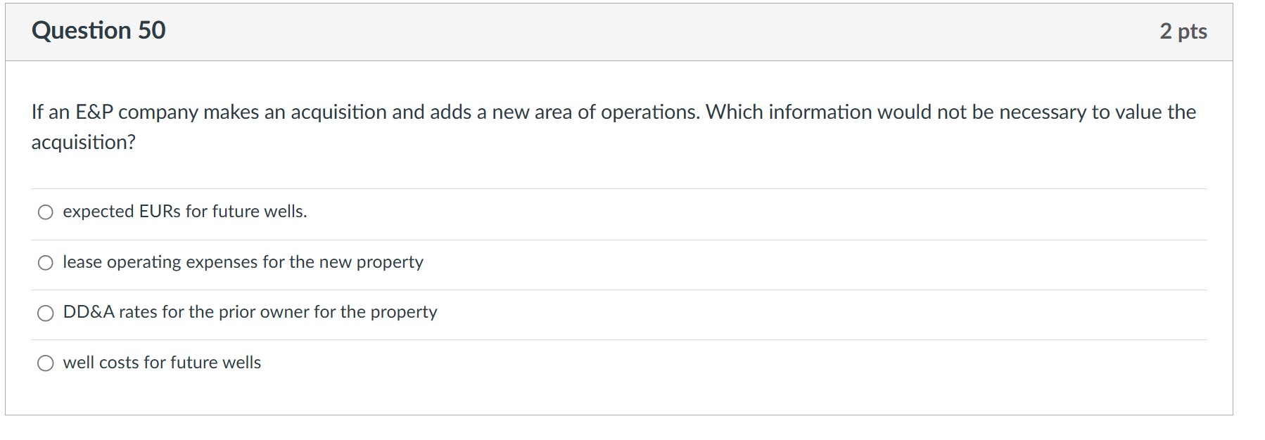  Show me the steps to solve Question 50 If an E&P