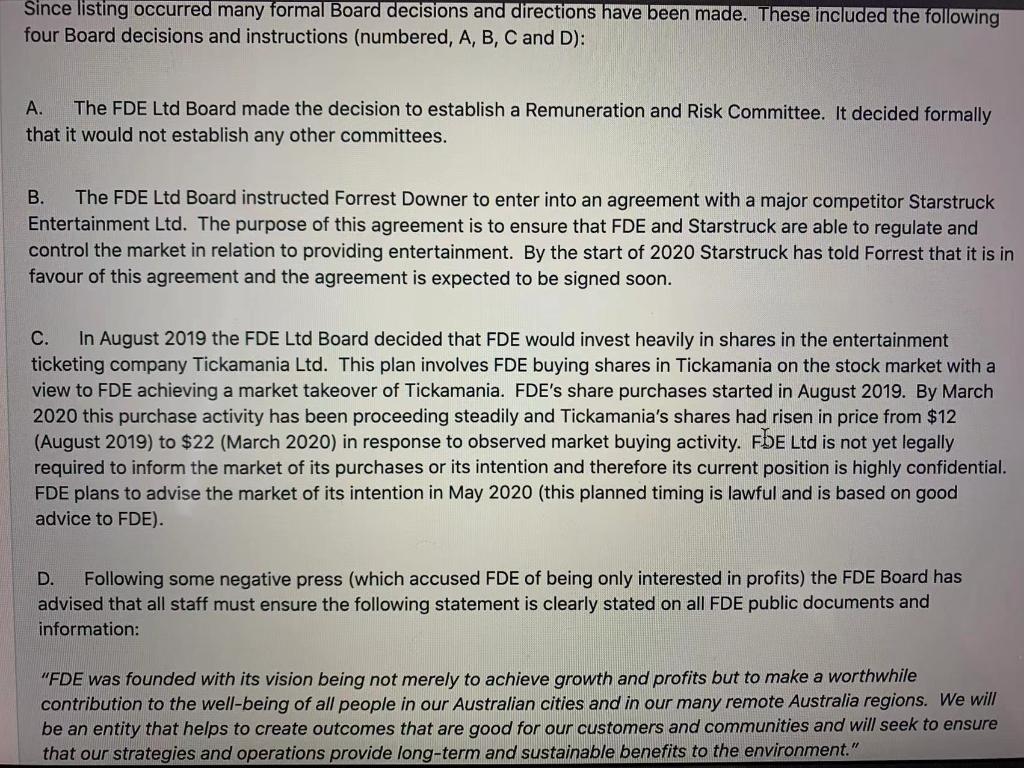 owned by the famous entertainer Mr Forrest Downer. Ms Donna Fox CPA