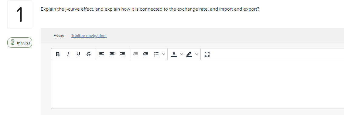 Explain the j-curve effect, and explain how it is connected to