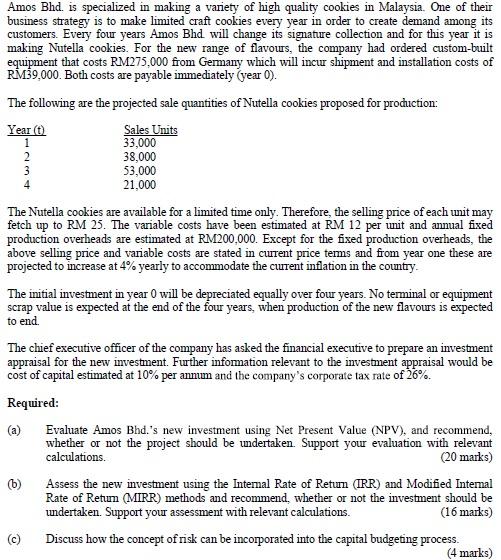 \ 1 cin Amos Bhd. is specialized in making a variety of