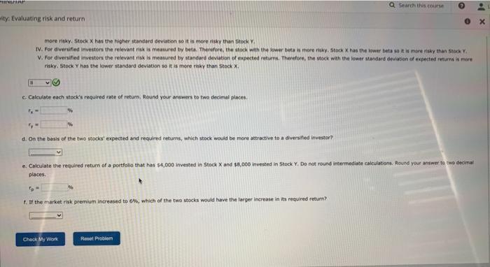 and return Stock X has a 10.0% expected return, a beta coefficient