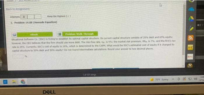  WEERS Back to Assignment Attempts 0 Keep the Highest 1. Problem