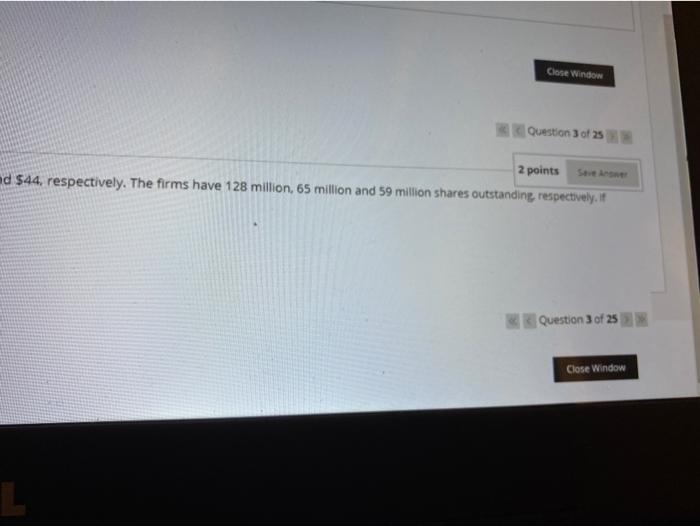 response. Question 3 Suppose a stock index contains the stock of 3