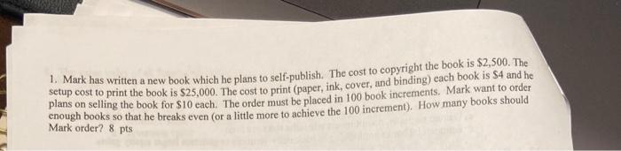  Le Mark has written a new book which he plans to