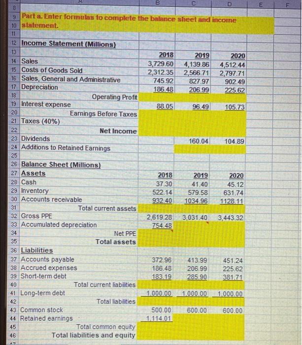  please help, parts A, B, and C E B 8 9