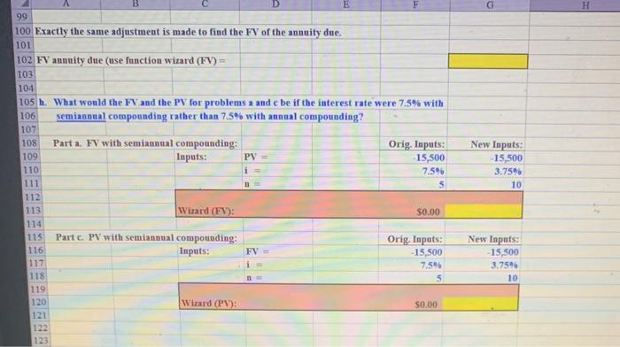 to earn 75% after 5 years. Answer this question asing the Excel