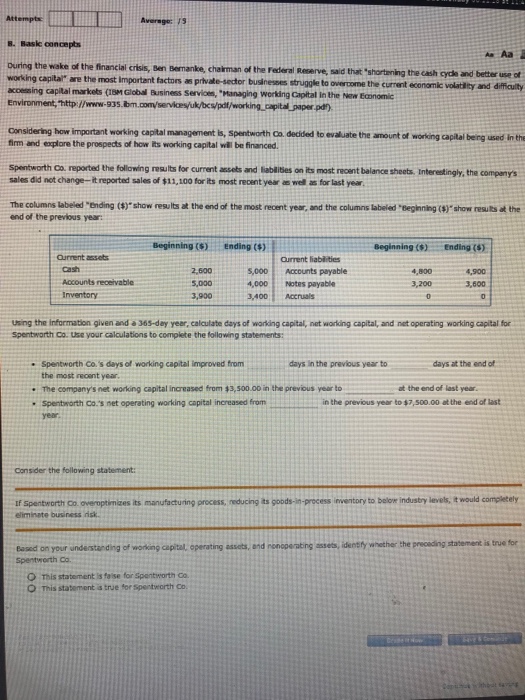  Attempts Average: ?, B. Baskc concepts A Aa During the wake