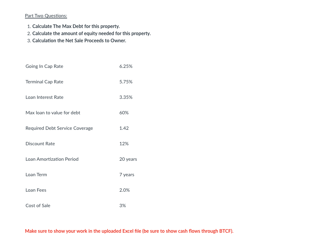 tenants Property will be held for 5 years Tenant Lease Type Size