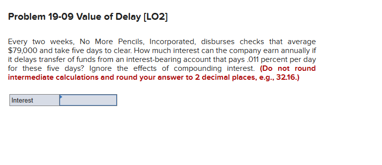 Every two weeks, No More Pencils, Incorporated, disburses checks that average