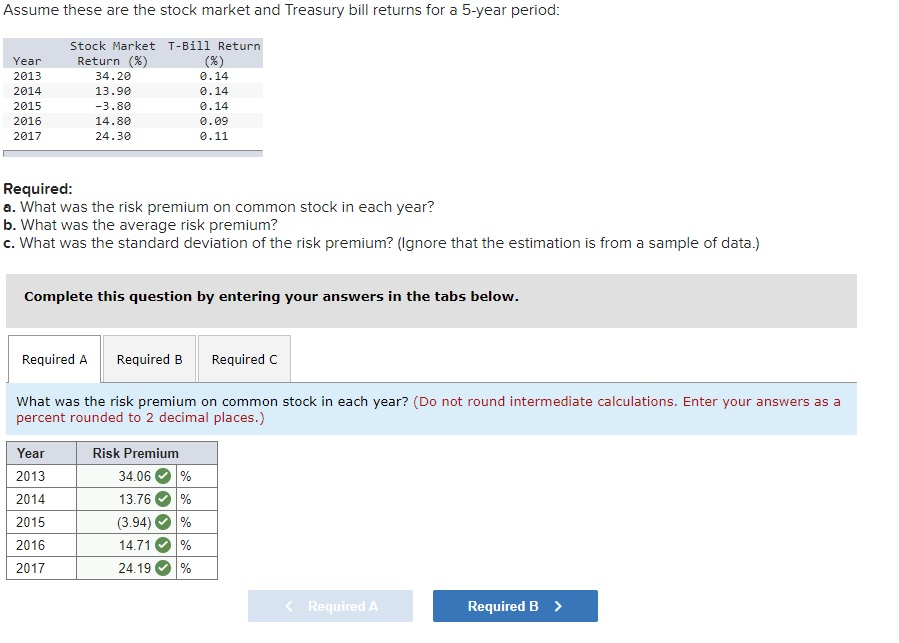 Need an answer for C: Assume these are the stock market and