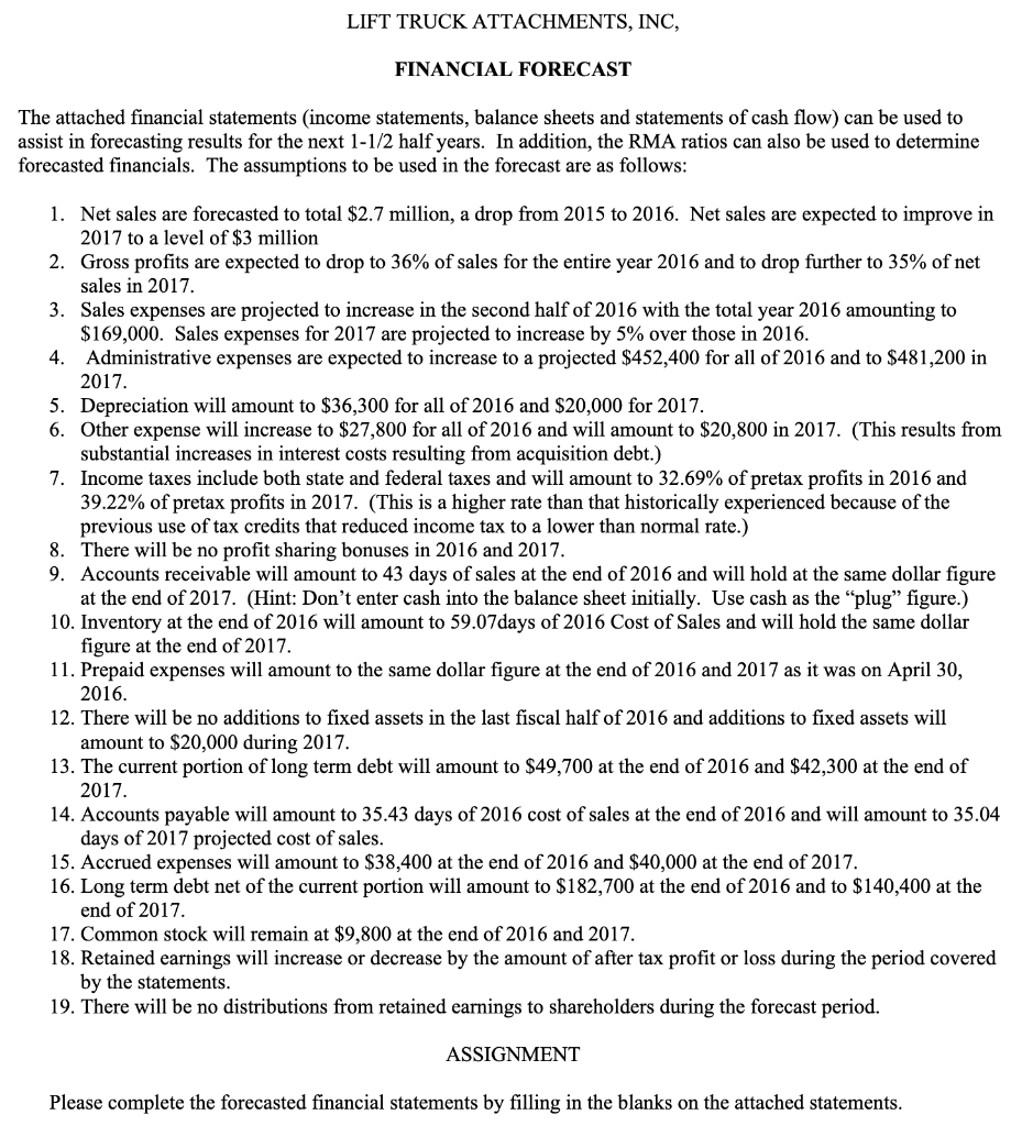 statements and projections for the second 6 months of FY16 all of