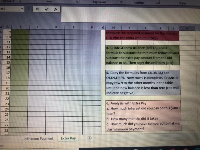 K 2-5: Credit Card Interest Interest on Balance -- Extra Payment Scenario: