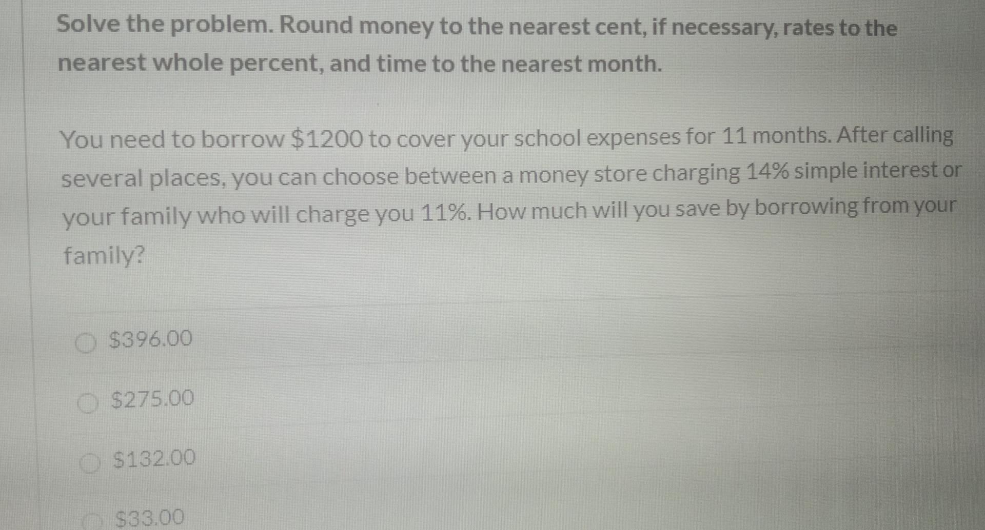 period. You buy a CD for $6000 that earns $112.09 in interest