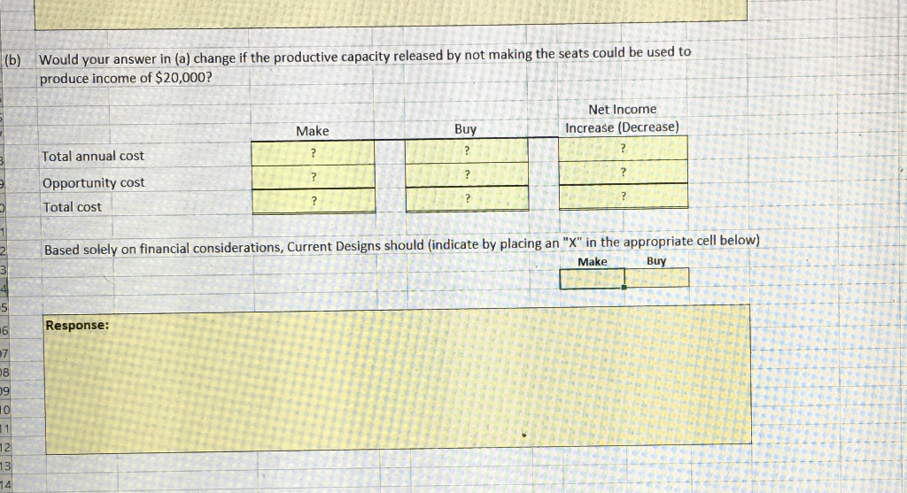 you. Situation 3 (a) Prepare an incremental analysis showing whether Current Designs