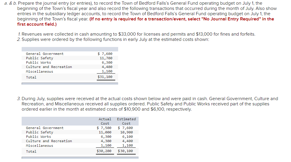  Fill in the ledger below: a. & b. Prepare the journal