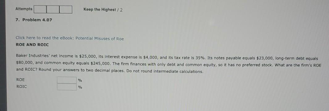 pls answer all parts Attempts Koop the Highest / 2 7.