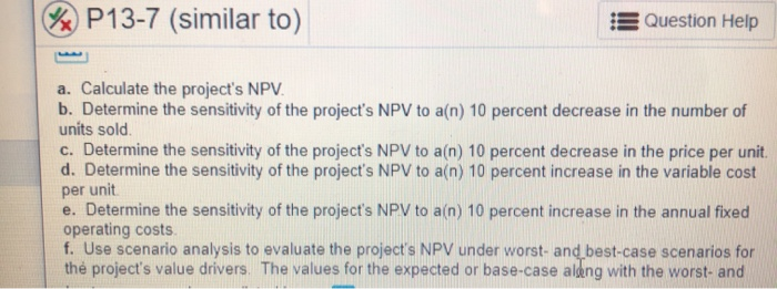 to) Question Help (Related to Checkpoint 13.2 and Checkpoint 13.3) (Comprehensive risk
