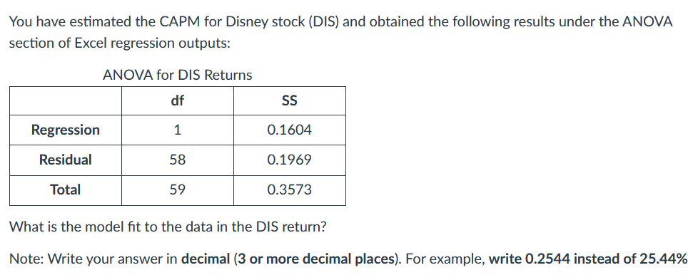  Please show work and steps using Excel You have estimated the