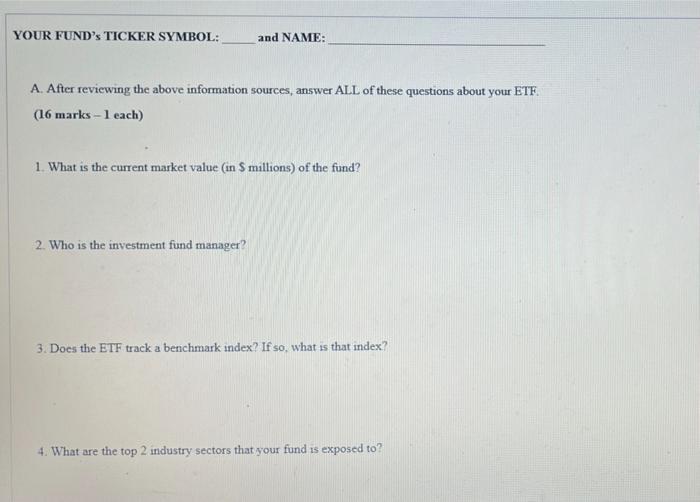 one assigned to me. thank you. ETF - Due Diligence Worth 7%