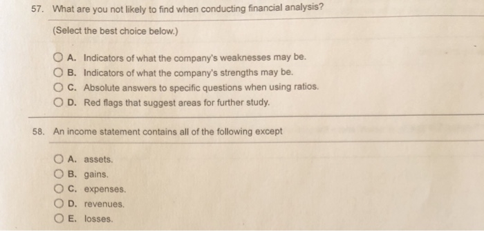  explain it What are you not likely to find when conducting