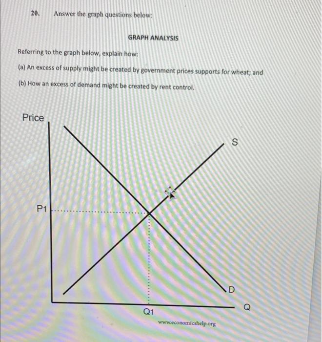  20. Answer the graph questions below: GRAPH ANALYSIS Referring to the