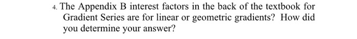  appendix B provided 4. The Appendix B interest factors in the