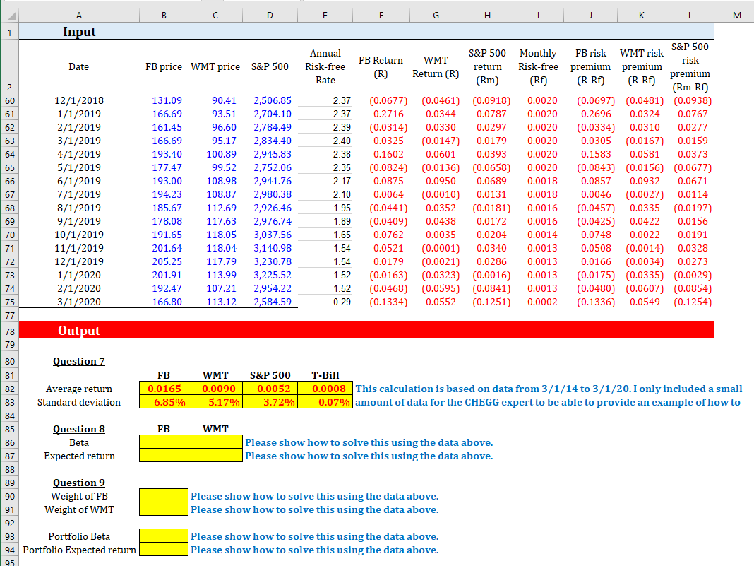 Please show how to calculate question 8 & 9. Please ignore that