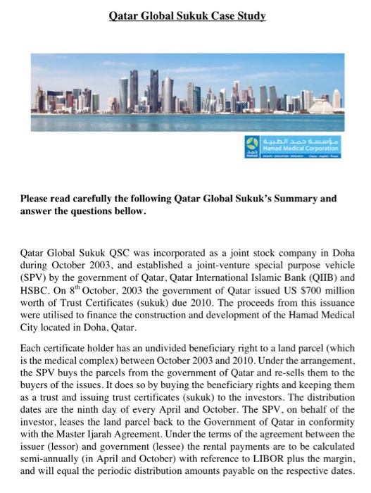  Please answer the questions properly atar Global Sukuk Case Stud Please
