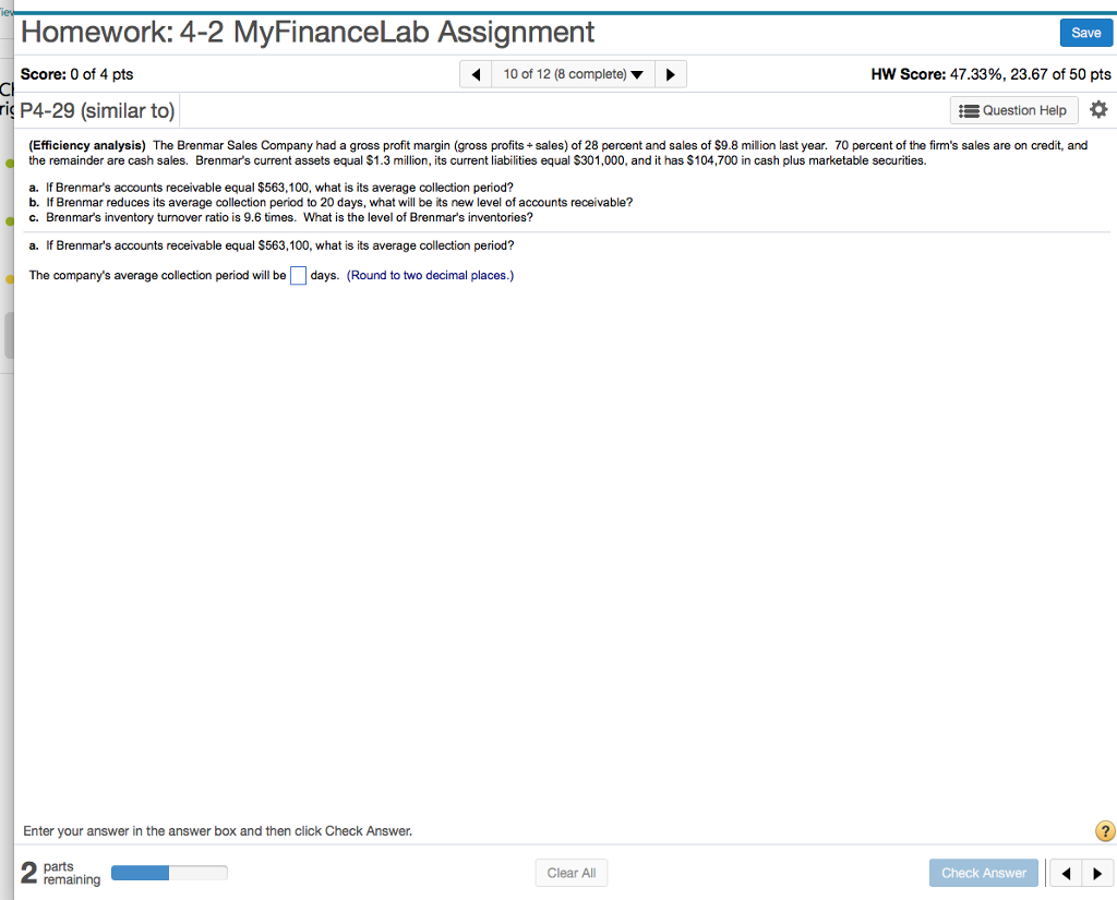 I need help with A-B Homework: 4-2 MyFinanceLab Assignment Save Score: 0