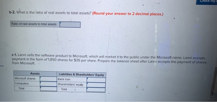 of $30.000 contributed by Lanni's owners. Lanni takes out a bank loan.