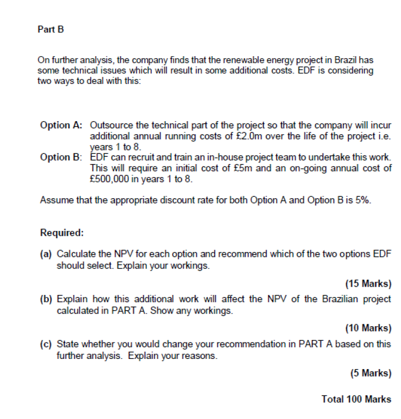 - Answer both parts (A) and (B) Part A French state-owned lectricit