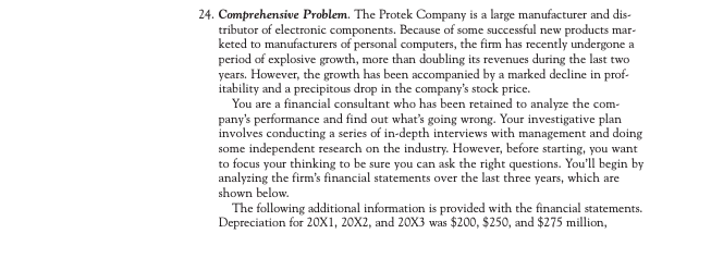  Need help with this question. Please explain if possible 24. Comprehensive